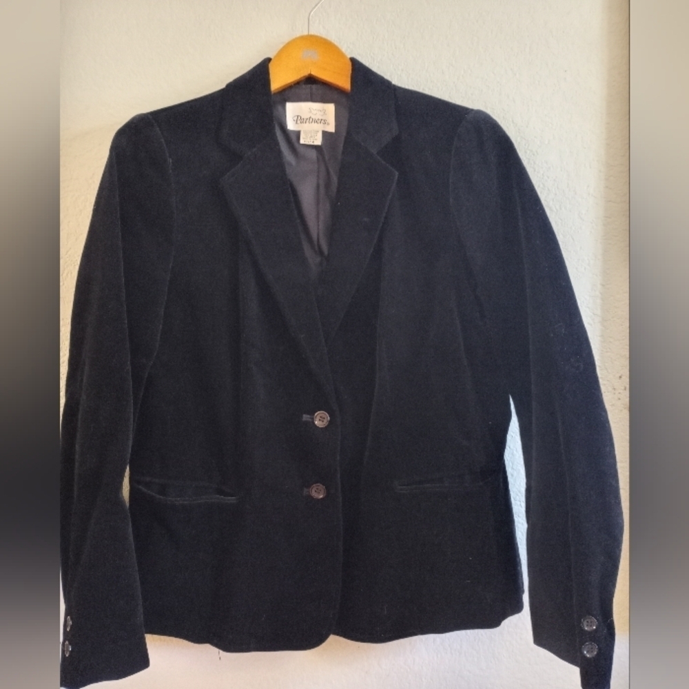 Vintage Velvet Partners by Mervyns Black Blazer Soft Whimsigoth Preppy Classic M